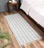 Grey Cotton Machine Made 60x24 Inches Bed Side Runners