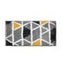 Grey Geometric Microfibre 24x16 Inches Super Soft Bath Mat