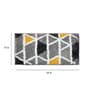 Grey Geometric Microfibre 24x16 Inches Super Soft Bath Mat