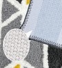 Grey Geometric Microfibre 32x20 Inches Super Soft Bath Mat