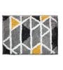 Grey Geometric Microfibre 32x20 Inches Super Soft Bath Mat