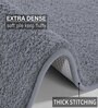 Grey Solid Microfiber 5 ft x 2 ft Machine Made Runner