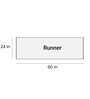 Grey Solid Microfiber 5 ft x 2 ft Machine Made Runner