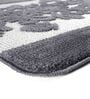Grey Traditional Microfibre 19x27 Inches AntiSkid (Set of 2) Bath Mats