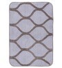 Grey Abstract Microfibre 20x14 Inches AntiSkid Bath Mats (Set of 2)