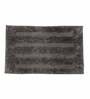 Grey Geometric Microfibre 24x16 Inches AntiSkid Bath Mat