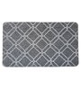 Grey Geometric Microfibre 30x18 Inches Anti Skid Door Mat
