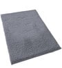 Grey Geometric Microfibre 35x24 Inches  Bath Mat