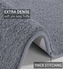 Grey Geometric Microfibre 35x24 Inches  Bath Mat