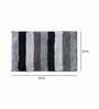 Grey Geometric Microfibre 36x24 Inches AntiSkid Bath Mat