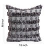 Grey Wool Tufted Geometric 18x18 inches Cushion Cover (2Pc)