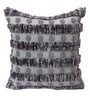 Grey Wool Tufted Geometric 18x18 inches Cushion Cover (2Pc)