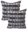 Grey Wool Tufted Geometric 18x18 inches Cushion Cover (2Pc)