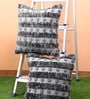 Grey Wool Tufted Geometric 18x18 inches Cushion Cover (2Pc)