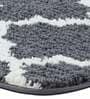 Grey Traditional Polyester 24x16 Inches AntiSkid Bath Mat