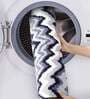 Grey Zig Zag Polyester AntiSkid Bathmat