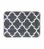 Grey Traditional Polyester 24x16 Inches AntiSkid Bath Mat