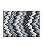 Grey Geometric Polyester AntiSkid Bathmat