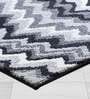 Grey Zig Zag Polyester AntiSkid Bathmat