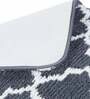 Grey Traditional Polyester 24x16 Inches AntiSkid Bath Mat