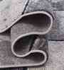 Grey Geometric Polypropylene 5x8 Feet Machine Made Carpet
