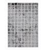 Grey Geometric PP Heatset & Shrink Polyester 6 x 9 Feet  Machine -Made Carpet
