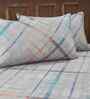 Grey Geometric Print 200 TC Cotton Double Bed Sheet with 2 Pillow Covers Eclectic Geo Collection