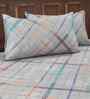 Grey Geometric Print 200 TC Cotton King Size Bed Sheet with 2 Pillow Covers Eclectic Geo Collection