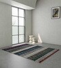 Grey Geometric Wool & Viscose 6 ft x 9 ft Hand Tufted Carpet