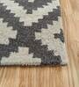 Grey Geometric Wool & Viscose 8 ft x 10 ft Hand Tuftted Carpet
