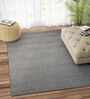 Grey Geometric Wool 4ft x 6ft Hand Knotted Carpet