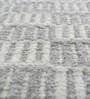 Grey Geometric Wool 8 ft x 10 ft Hand knotted Carpet