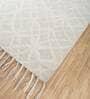 Grey Abstract Wool 8 ft x 10 ft Hand Tufted Carpet