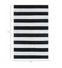 Grey Striped Wool 8 x 10 ft Flat Weave Dhurrie
