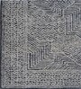 Grey Geometric Wool And Cotton 8 X 5 Feet Hand Tufted Carpet