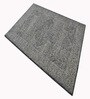 Grey Geometric Wool And Cotton 8 X 5 Feet Hand Tufted Carpet