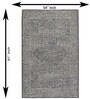 Grey Geometric Wool And Cotton 8 X 5 Feet Hand Tufted Carpet