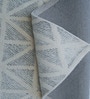 Grey Geometric Wool And Cotton 8 X 5 Feet Hand Tufted Carpet