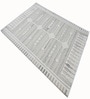 Grey Geometric Wool And Cotton 5 X 8 Ft Hand Tufted Carpet
