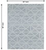 Grey Geometric Wool And Cotton 8 X 5 Feet Hand Tufted Carpet