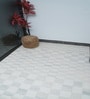 Grey Geometric Wool And Cotton 8 X 5 Feet Hand Tufted Carpet