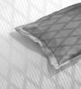 Grey geometrical 144 TC Cotton Queen Sized Double Bedsheet with 2 Pillow Covers Ombre Bliss Collection