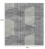 Grey Geometrical Bamboo Silk 4 ft x 6 ft Hand Tufted Carpet