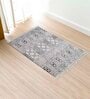 Grey Geometrical Cotton 36x54 Inches Hand Woven Dhurrie