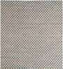 Grey Geometrical Cotton 7X6 Feet Hand Woven Carpet
