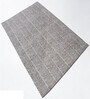 Grey Geometrical Cotton 8X5 Feet Hand Woven Carpet