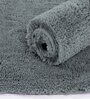 Grey Solidal Microfiber 3 x 5 Feet Machine Made Carpet