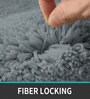 Grey Solidal Microfiber 3 x 5 Feet Machine Made Carpet