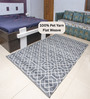 Grey Geometrical Pet Hand Woven Carpet