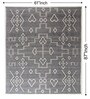 Grey Geometrical Pet Hand Woven Carpet